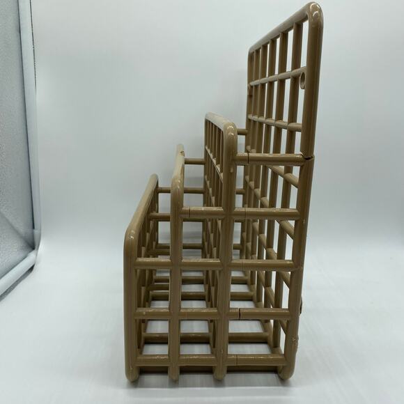 Yaffa Tan Brown Plastic Modular Mini Catch-All 1983 Wall Hanging Desk Organizer - Picture 3 of 11